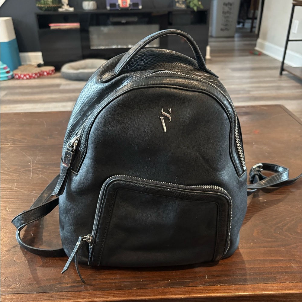 Simply Vera by Vera Wang Black Leather Backpack